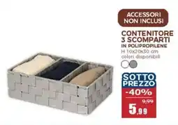 Happy Casa Contenitore 3 scomparti in polipropilene offerta