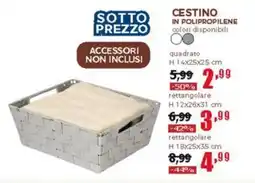 Happy Casa Cestino in polipropilene offerta