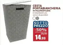 Happy Casa Cesta portabiancheria in polipropilene offerta