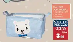 Happy Casa Cestino con manici H19x32x23 cm offerta