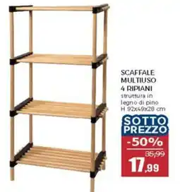 Happy Casa Scaffale multiuso 4 ripiani offerta