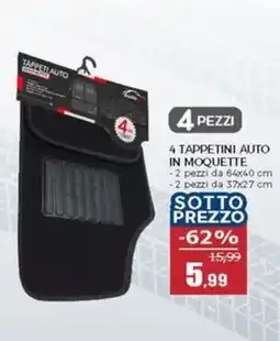 Happy Casa 4 tappetini auto in moquette offerta