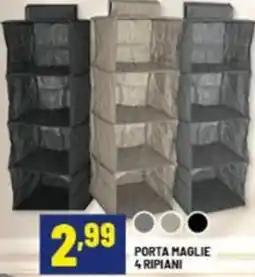 Risparmio Casa Porta maglie 4 ripiani offerta