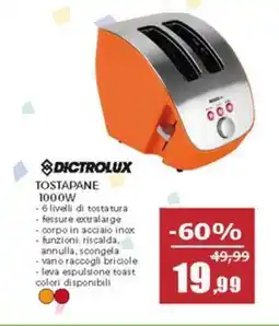 Happy Casa Dictrolux tostapane 1000W offerta