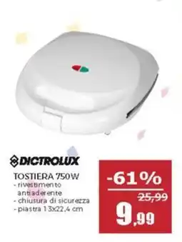 Happy Casa Dictrolux tostiera 750W offerta