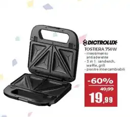 Happy Casa Dictrolux tostiera 750W offerta