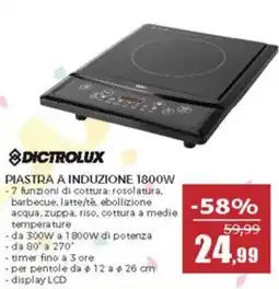 Happy Casa Dictrolux piastra a induzione 1800W offerta