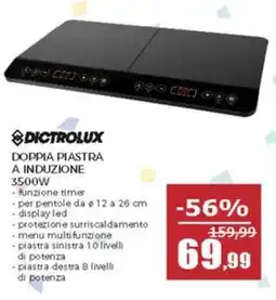 Happy Casa Dictrolux doppia piastra a induzione 3500W offerta