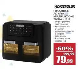 Happy Casa Dictrolux friggitrice ad aria multifunzione 2600W offerta