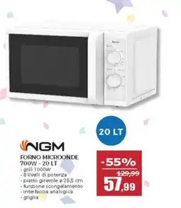 Happy Casa Ngm forno microonde 700W offerta