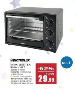 Happy Casa Dictrolux forno elettrico 1300W offerta