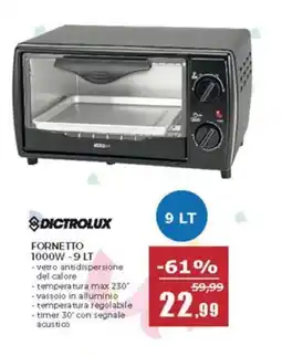 Happy Casa Dictrolux fornetto 1000W offerta