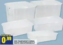 Risparmio Casa Box trasparente senza ruote con coperchio offerta
