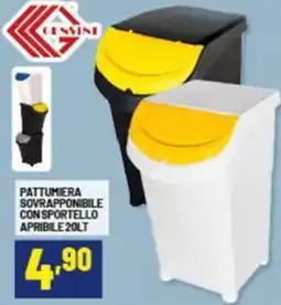 Risparmio Casa Pattumiera sovrapponibile con sportello apribile offerta