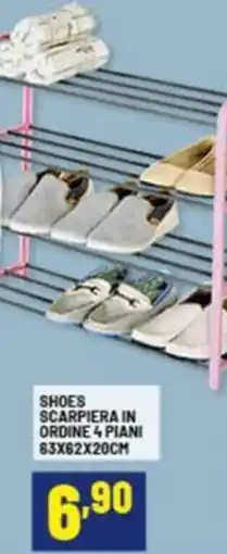 Risparmio Casa Shoes scarpiera in ordine 4 piani 63x62x20cm offerta