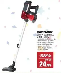 Happy Casa Dictrolux scopa elettrica 2 in 1 600W offerta
