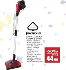 Happy Casa Dictrolux scopa elettrica a vapore 1300W offerta