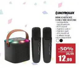Happy Casa Dictrolux mini karaoke con 2 microfoni offerta