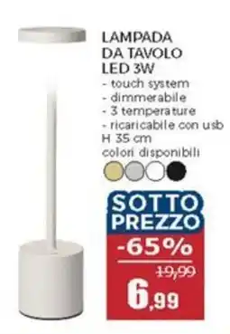 Happy Casa Lampada da tavolo LED 3W offerta