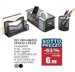 Happy Casa Set organizer ufficio 3 pezzi offerta