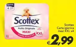Iper Super Conveniente Scottex Carta igienica maxi XXL x4 offerta