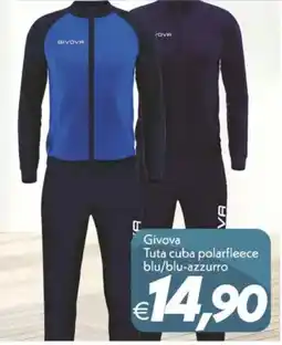 Iper Super Conveniente Givova Tuta cuba polarfleece blu/blu-azzurro offerta