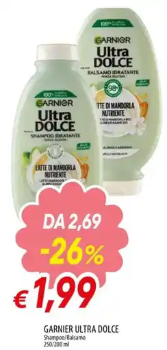 IperFamila GARNIER Ultra dolce shampoo / balsamo offerta