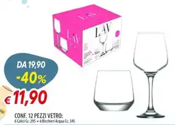 Galassia LAV 6 Calici 6 Bicchieri Acqua offerta
