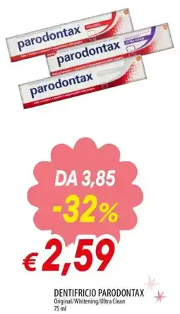 IperFamila Dentifricio PARODONTAX original/whitening/ultra clean offerta