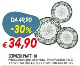 Galassia Servizio piatti 18 offerta