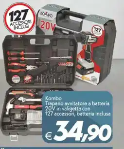 Iper Super Conveniente Kombo Trapano avvitatore a batteria offerta