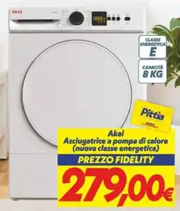 Iper Super Conveniente Akai Asciugatrice a pompa di calore offerta