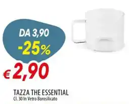 Galassia Tazza the essential in vetro borosilicato offerta