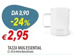 Galassia Tazza mug essential in vetro borosilicato offerta