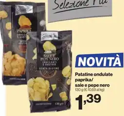 In'S Mercato Patatine ondulate paprika/ sale e pepe nero offerta