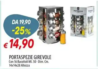 Galassia Portaspezie girevole con 16 barattoli dim. altezza offerta