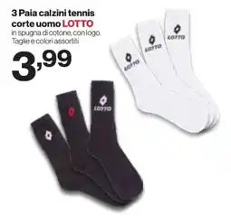 In'S Mercato 3 Paia calzini tennis corte uomo LOTTO offerta