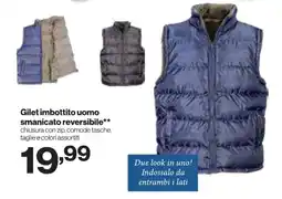 In'S Mercato Gilet imbottito uomo smanicato reversibile offerta