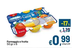 Qui Discount Formaggio e frutta offerta