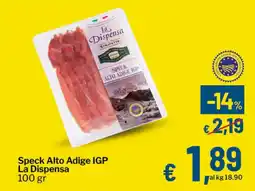 Qui Discount Speck Alto Adige IGP La Dispensa offerta