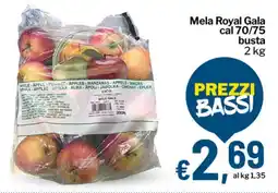 Qui Discount Mela Royal Gala cal 70/75 busta offerta