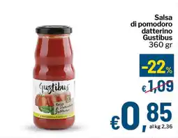 Qui Discount Salsa di pomodoro datterino Gustibus offerta