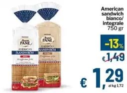 Qui Discount American sandwich bianco/ integrale offerta