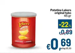 Qui Discount Patatine Lekers original tubo offerta