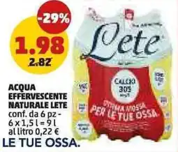 PENNY Acqua effervescente naturale LETE conf. da 6 pz offerta