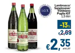Qui Discount Lambrusco/ Sangiovese/ Trebbiano Puglia IGT offerta