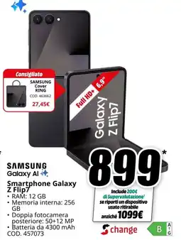 MediaWorld SAMSUNG Smartphone Galaxy Z Flip7 offerta