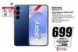 MediaWorld SAMSUNG Smartphone Galaxy S25 offerta