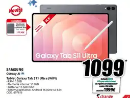 MediaWorld SAMSUNG Tablet Galaxy Tab S11 Ultra (WiFi) offerta