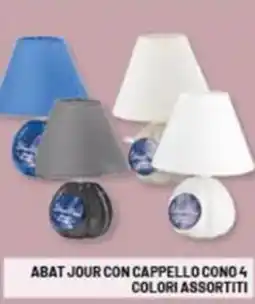 Risparmio Casa Abat jour con cappello cono 4 colori assortiti offerta